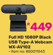 Winx Full HD 1080P Black USB Type-A Webcam WX-AV102