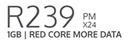 Oppo A16-On 1GB Red Core More Data (24 Months)