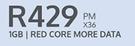 Oppo Reno 7 Z 5G 128GB-On 1GB Red Core More Data (36 Months)