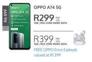 Oppo A74 5G-On 1GB Red Core More Data (24 Months)