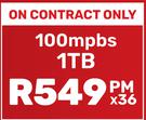Vodacom Sim Mobile Data 100 Mbps-On 1TB