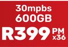 Vodacom Sim Mobile Data 30 Mbps-On 600GB