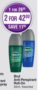 Brut Anti Perspirant Roll On Assorted-50ml