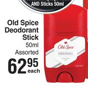 Old Spice Deodorant Stick Assorted-50ml Each