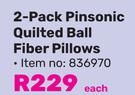 2 Pack Pinsonic Quilted Ball Fibre Pillows-Each