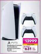PS5 PlayStation 5 Console, Two DualSense Wireless Controllers Bundle.