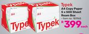 Typek A4 Copy Paper 5 x 500 Sheet Ream Box-Each