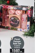 Nature's Nourishment Floral Pamper Bath Set 5 Piece-Per Set