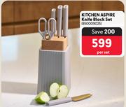 Kitchen Aspire Knife Block Set-Per Set