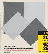Linen House Maple Or Driftwood Table Cloths (150 x 230cm)