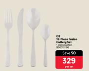 O2 16 Piece Fusion Cutlery Set-Per Set