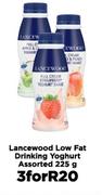 Lancewood Low Fat Drinking Yoghurt Assorted-For 3 x 225g