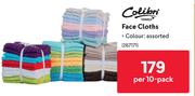 Colibri Face Cloths-Per 10 Pack