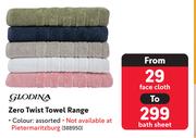 Glodina Zero Twist Towel Range Face Cloth