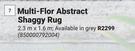 Multi Flor Abstract Shaggy Rug 2.3m x 1.6m