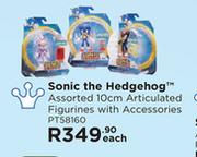 Sonic The Hedgehog Assorted 10cm Articulated Figurines With Accessories PT58160-Each