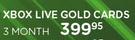 Xbox One Live Gold Cards 3 Month