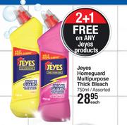 Jeyes Homeguard Multipurpose Thick Bleach Assorted-750ml Each