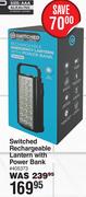 Switched Rechargeable Lantern With Power Bank