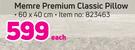Tevo Memre Premium Classic Pillow-60 x 40cm Each
