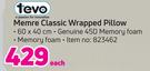 Tevo Memre Classic Wrapped Pillow-60 x 40cm Each