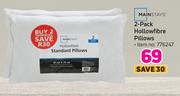 Mainstays 2 Pack Hollowfibre Pillows