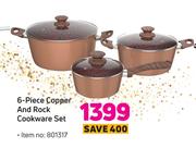 6 Piece Copper & Rock Cookware Set