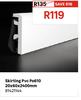 Skirting PVC Po610 20 x 60 x 2400mm 81421144