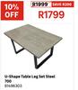 U-Shape Table Leg Set (Steel)700 81496303