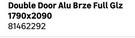 Double Door Alu Bronze Full Glz 1790 x 2090 81462292
