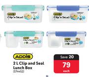 Addis 2L Clip & Seal Lunch Box-Each