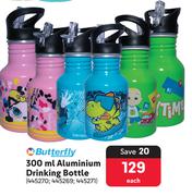 Butterfly 300ml Aluminium Drinking Bottle-Each