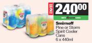 Smirnoff Pine Or Storm Spirit Cooler Cans-For 2 x 6 x 440ml