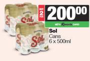 Sol Cans-For 2 x 6 x 500ml