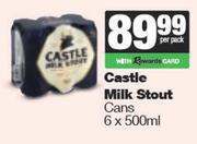 Castle Milk Stout Cans-6 x 500ml