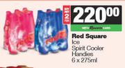 Red Square Ice Spirit Cooler Handies-For 2 x 6 x 275ml