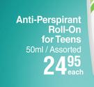 Shield Anti-Prespirant Roll-On For Teens Assorted-50ml Each