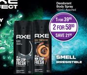 AXE Deodorant Body Spray Assorted-For 2 x 150ml