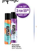 Impulse Perfumed Body Spray Assorted-For 3 x 90ml
