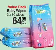 Baby Things Baby Wipes 3 x 80 Wipes Value Pack-Per Pack