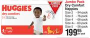 Huggies Dry Comfort Nappies Jumbo Pack-Per Pack
