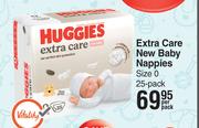 Huggies Extra Care New Baby Nappies Size 0 25 Pack-Per Pack