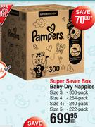 Pampers Baby Dry Nappies Super Saver Box-Per Pack