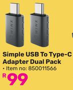 Winx Simple USB To Type-C Adapter Dual Pack