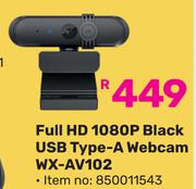 Winx Full HD 1080P Black USB Type-A Webcam WX-AV102