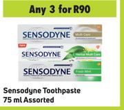 Sensodyne Toothpaste Assorted-For 3 x 75ml
