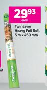 Twinsaver Heavy Foil Roll 5m x 450mm-Each