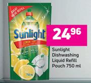 Sunlight Dishwashing Liquid Refill Pouch-750ml
