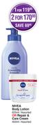 Nivea Body Lotion 625ml Or Repair & Care Cream 400ml-For 2 