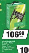 Robertson Winery Crisp Dry White,Extra Light,Sweet White,Semi Sweet White Or Sweet Rose-3L Each